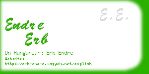 endre erb business card